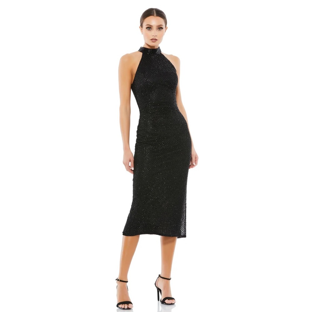 Mac Duggal Black Sheath Cocktail Dress